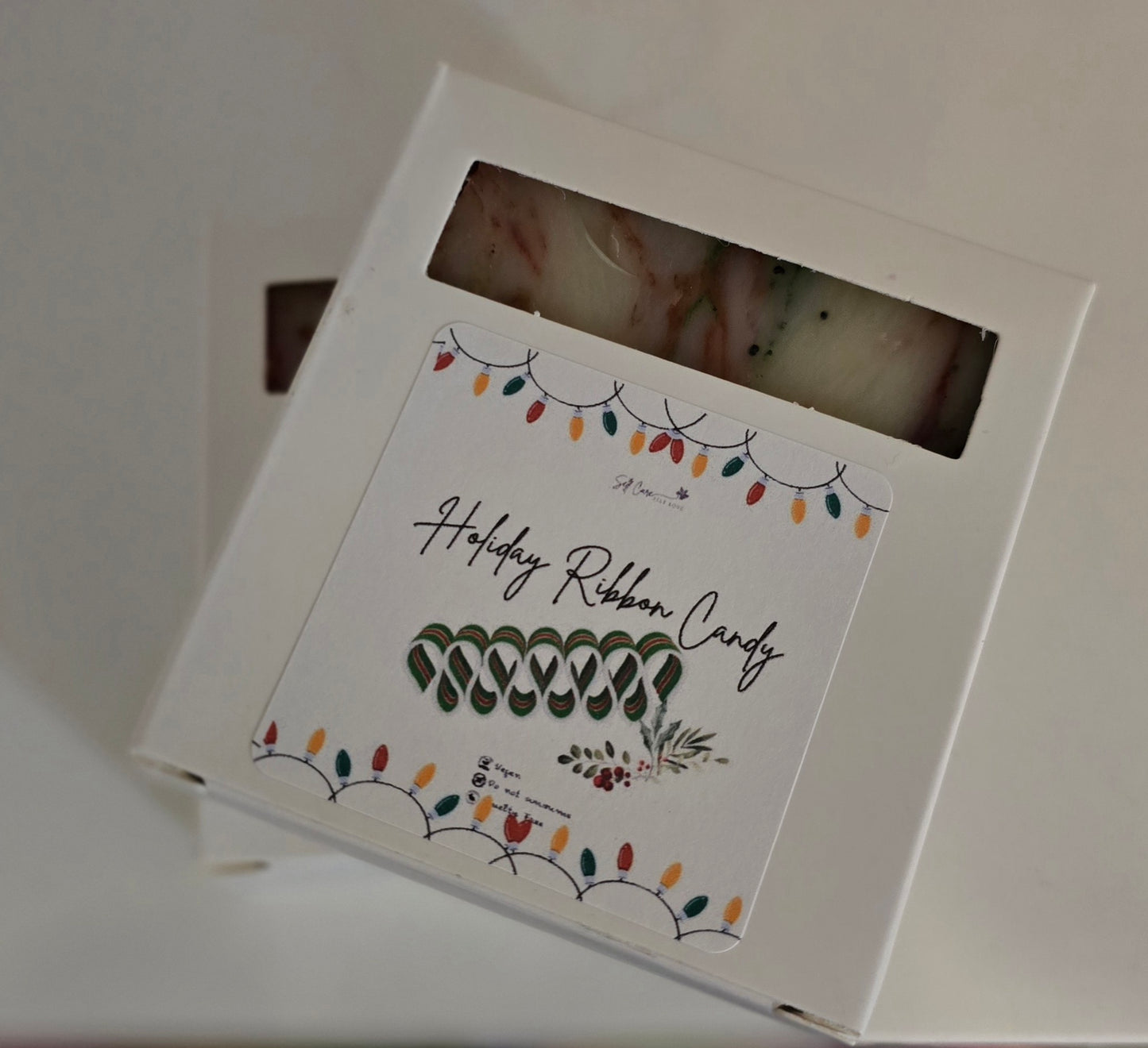 Holiday Ribbon Candy Soap Bar