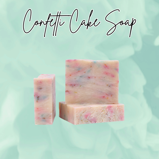 Confetti cake soap bar