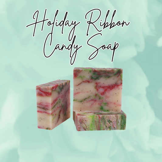 Holiday Ribbon Candy Soap Bar