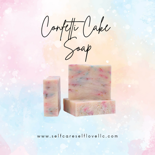 Confetti cake soap bar
